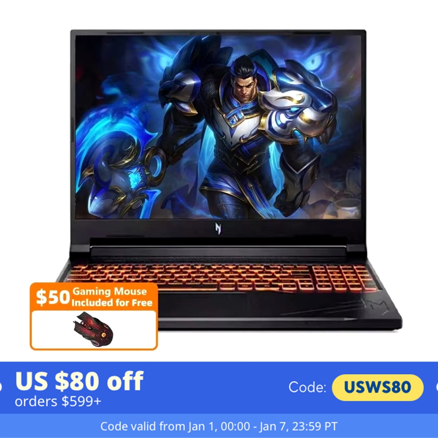 Acer Nitro V 16" Gaming Laptop,AMD Ryzen 7-8845HS,NVIDIA GeForce RTX 4060,32GB RAM,2TB SSD,Windows 11,Black,with Gaming Mouse
