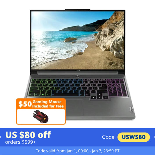 Lenovo 16" Legion 5i Gaming Laptop,Intel i9-14900HX,64GB RAM,4TB SSD,NVIDIA GeForce RTX 4060,Windows 11,Grey,with Gaming Mouse
