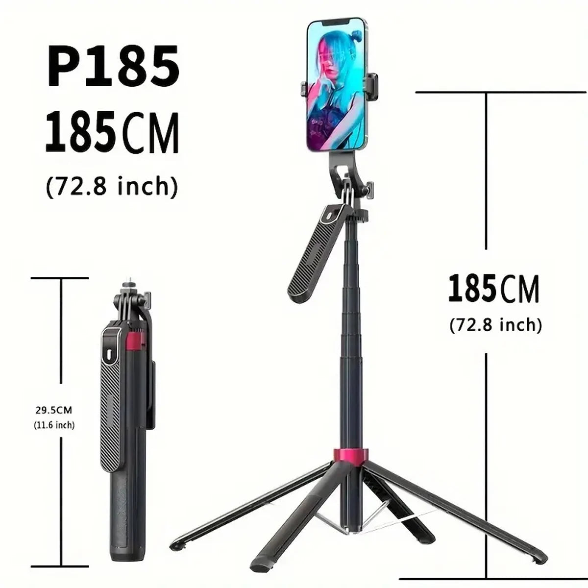 Portable camera tripod with wireless remote control